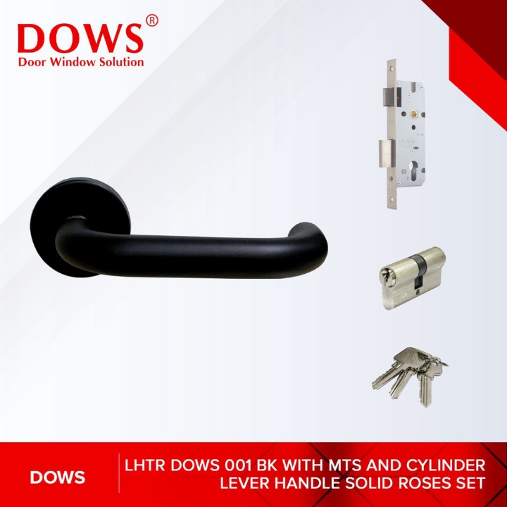 Gagang Pintu Kunci Stainless Dows LHTR 001 BK
