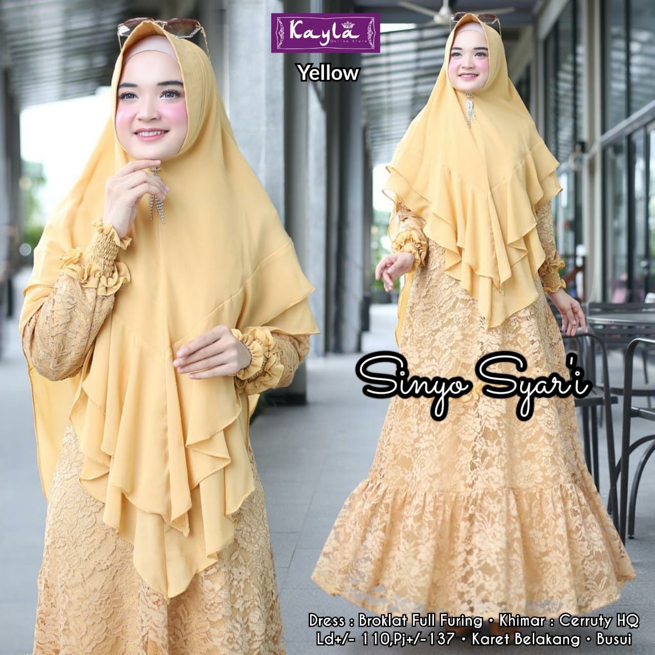 Gamis Brokat Sinyo Syari Dari Brand KAILA