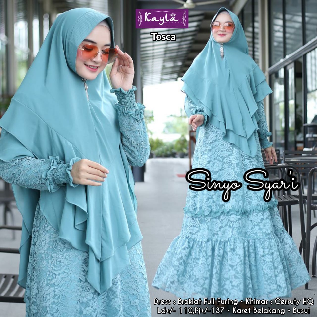 Gamis Brokat Sinyo Syari Dari Brand KAILA 5