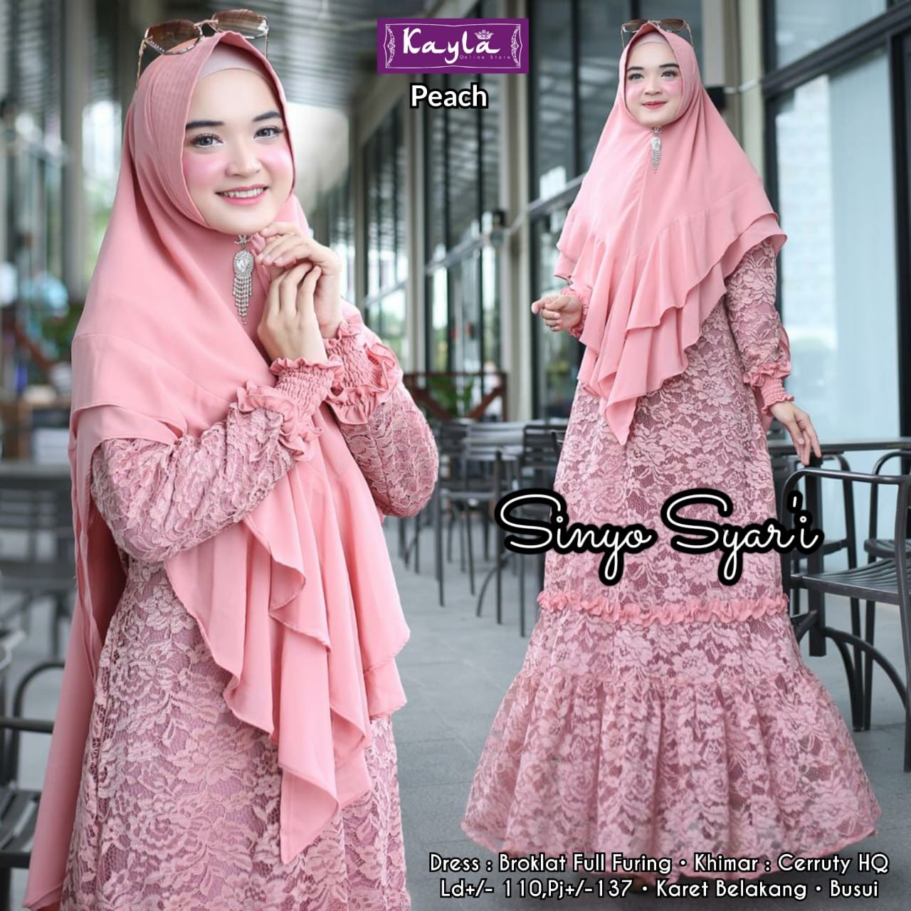 Gamis Broklat Sinyo Syari Dari Brand KAILA