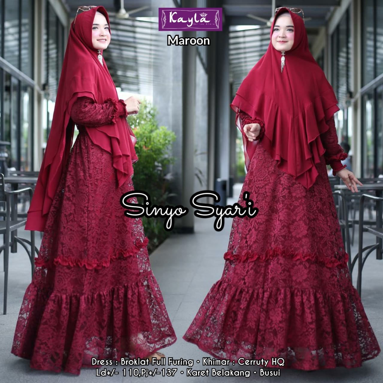 Gamis Broklat Sinyo Syari Dari Brand KAILA 2