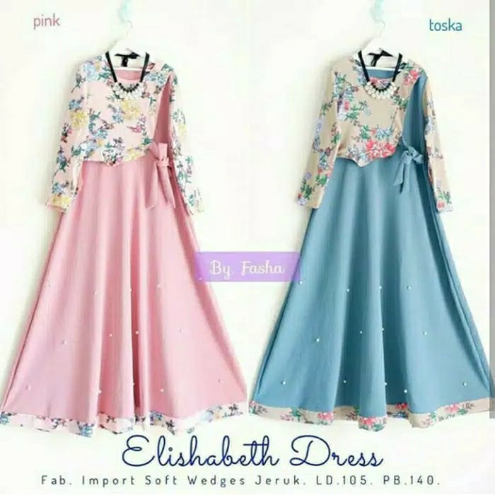 Gamis Bunga Dress Motif Elisabeth