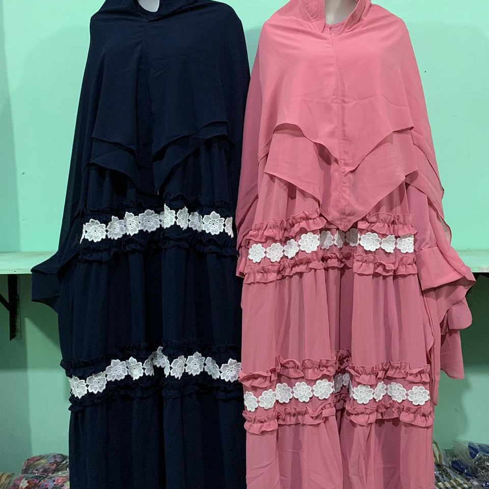 Gamis Ceruty List Bordir