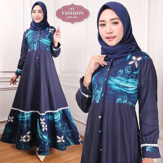 Gamis Maxi Alfashion AS101 Navy