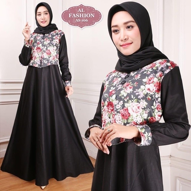 Gamis Maxi Alfashion AS106 - Hitam