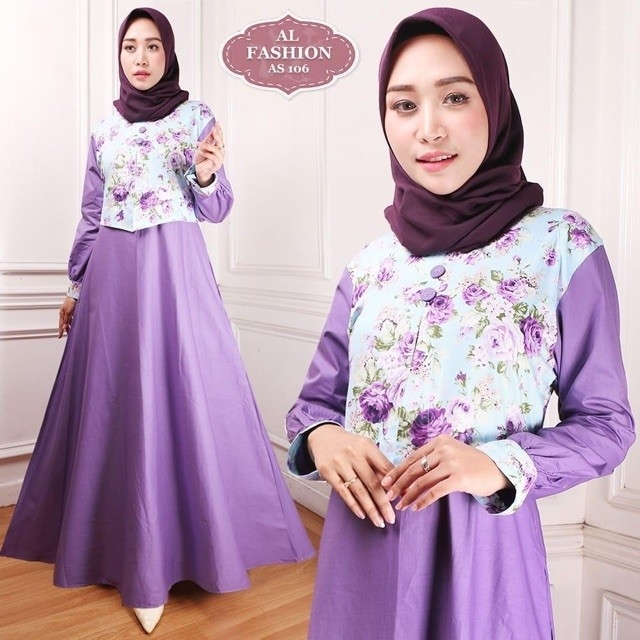 Gamis Maxi Alfashion AS106 - Ungu