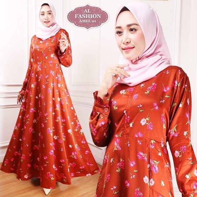 Gamis Maxi Amel01 Bata Merah