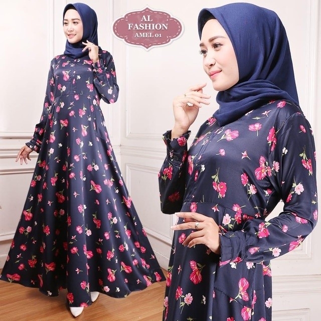 Gamis Maxi Amel01 Navu Busana Muslimah