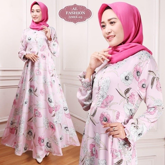 Gamis Maxi Amel03 Pink Busana Muslimah