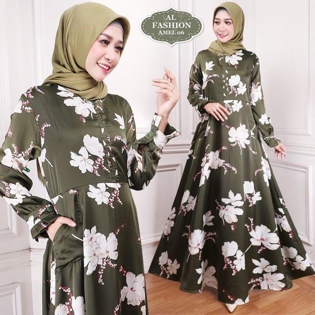 Gamis Maxi Amel06 Matcha Busana Muslimah