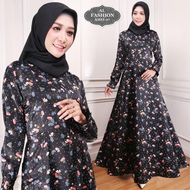 Gamis Maxi Amel07 Hitam