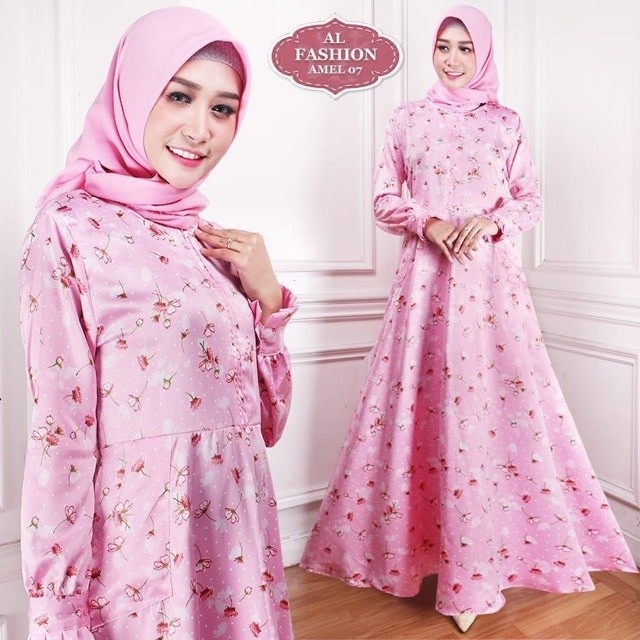 Gamis Maxi Amel07 PINK Busana Muslimah