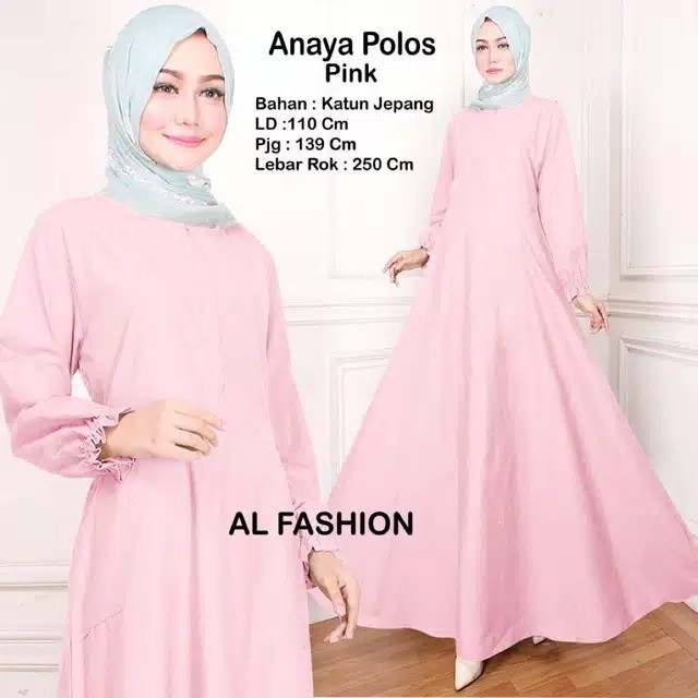 Gamis Maxi Anaya Polos PINK