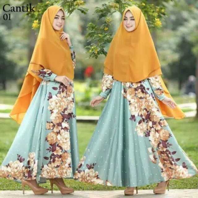 Gamis Maxi Maxmara Cantik01 - Hijau