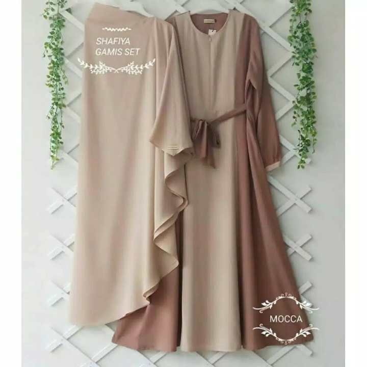 Gamis Modern Set Hijab - Shafiya Syari