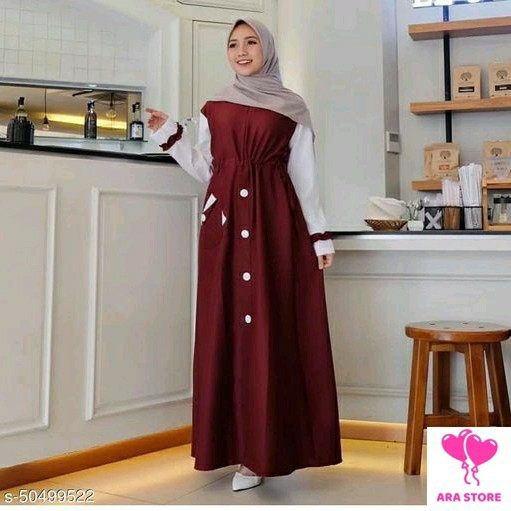 Gamis Modis - ABASTORE-Maroon