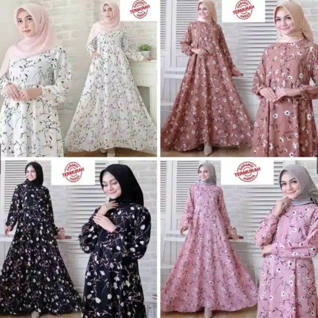 Gamis Monalisa sunrise resleting busui syari  gamis motif sunrise Mo