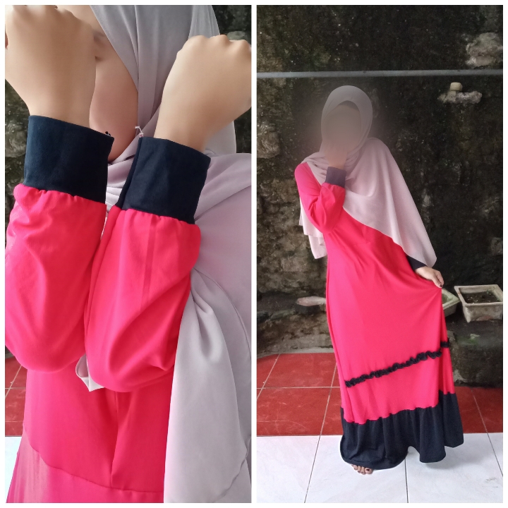 Gamis Murah Merah Hitam