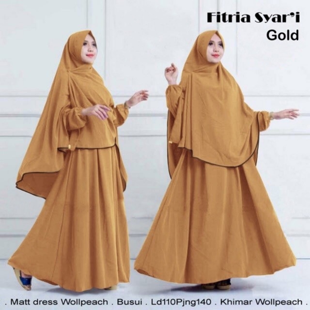 Gamis Muslim Fitria Syari - Gold