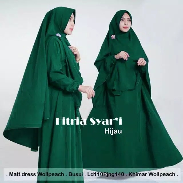 Gamis Muslim Fitria Syari - Hijau