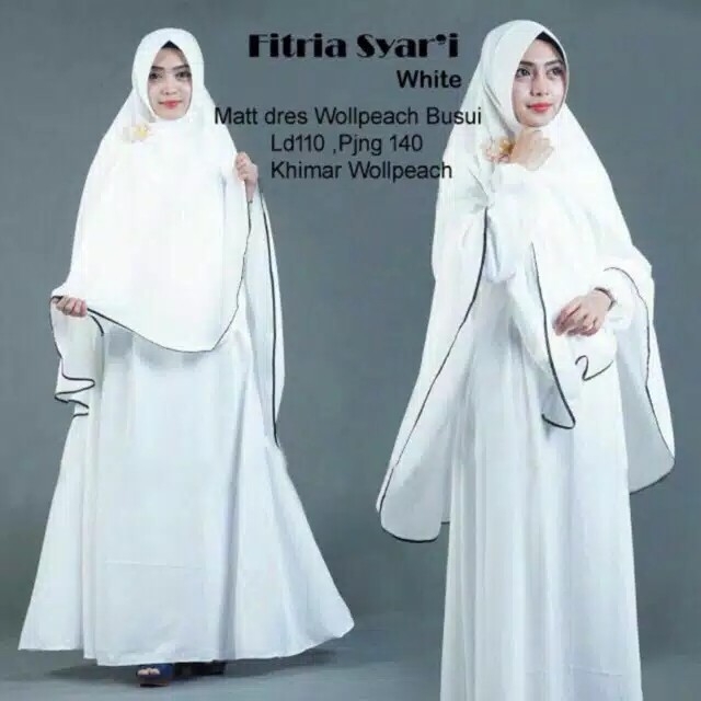 Gamis Muslim Fitria Syari - Putih