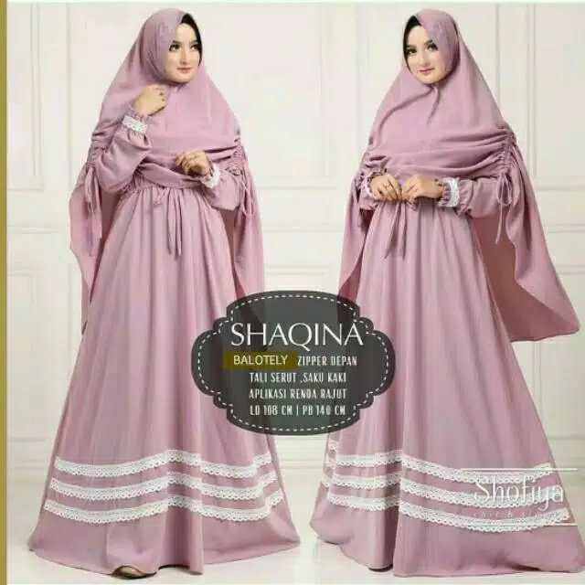 Gamis Set - Shaqina SyariProduk Dress  Khimar