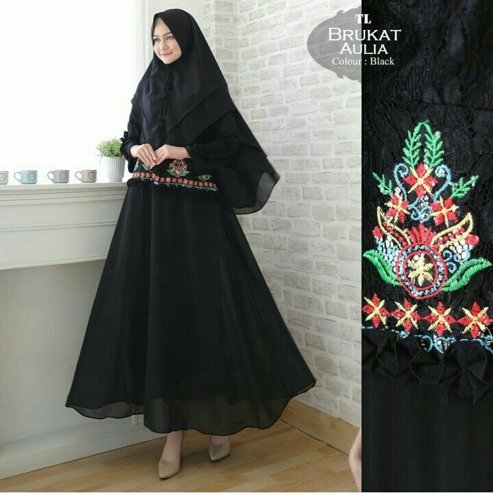 Gamis Syari Aulia Black