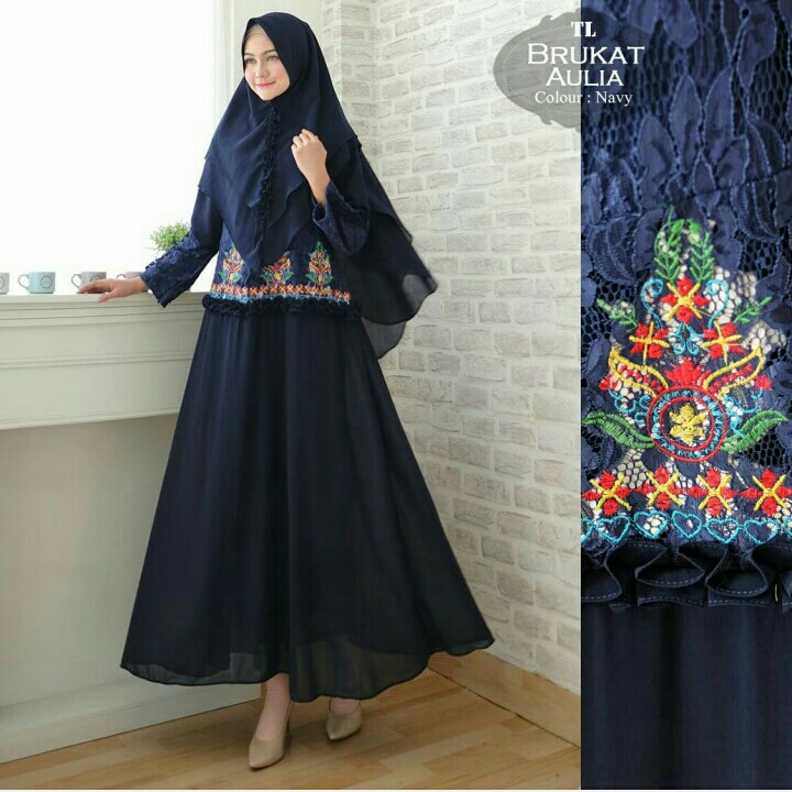 Gamis Syari Aulia Navy