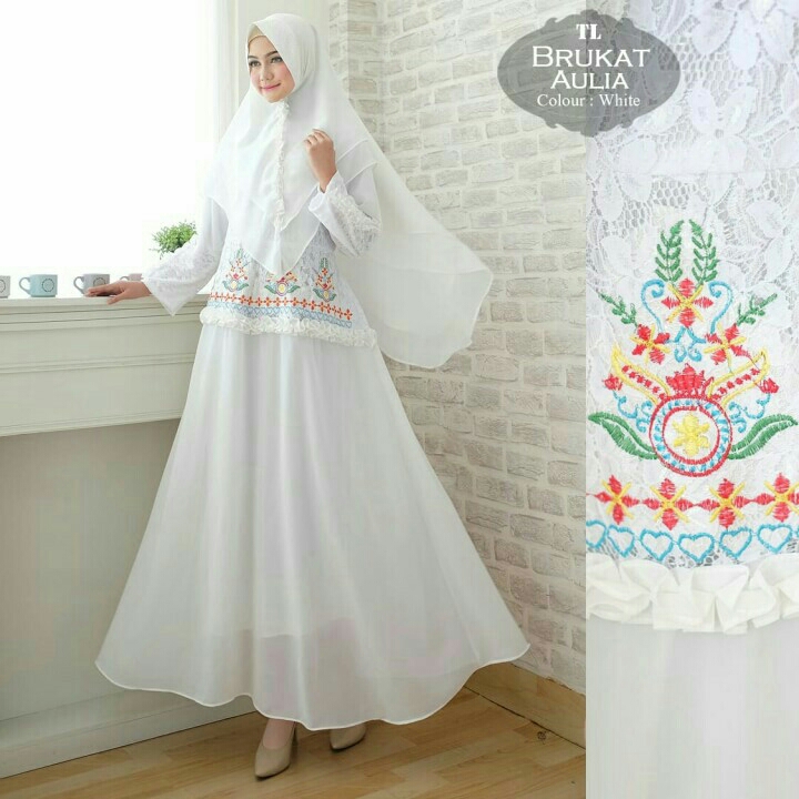 Gamis Syari Aulia White