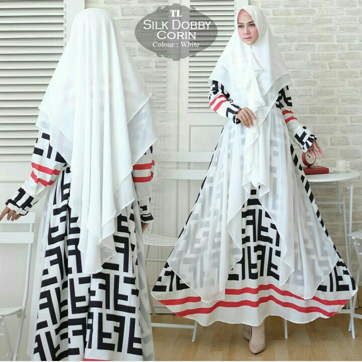 Gamis Syari Corin White