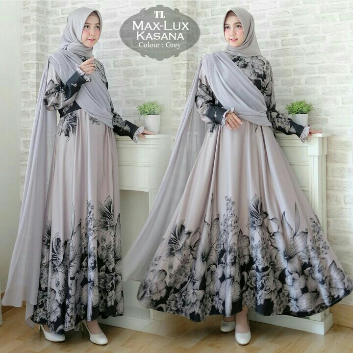 Gamis Syari Kasana Grey