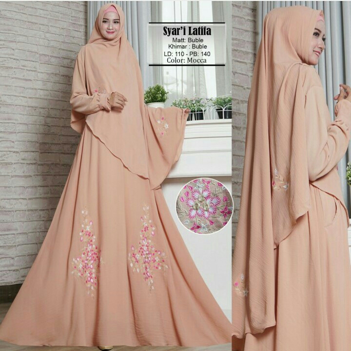 Gamis Syari Latifa Mocca