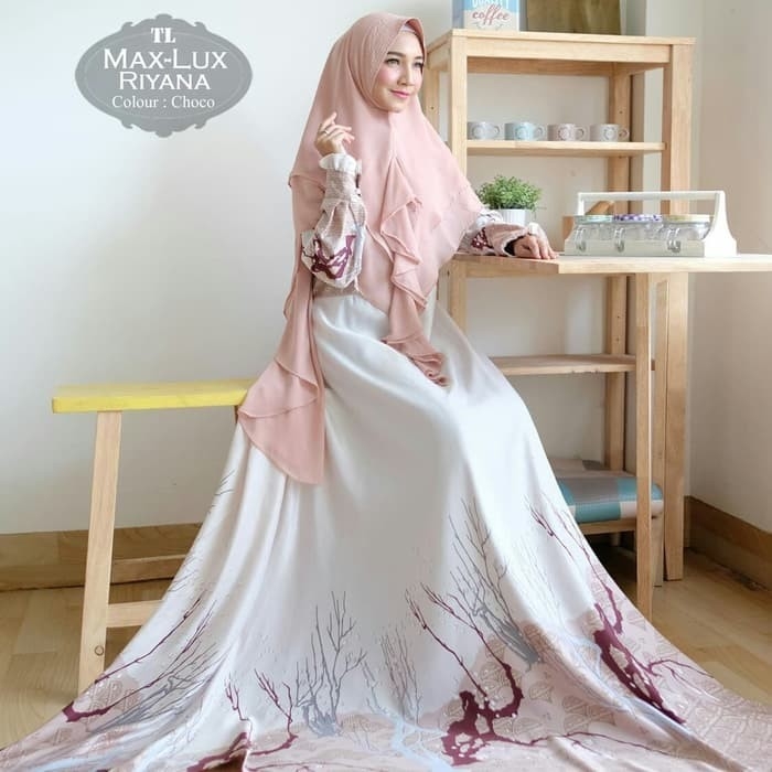 Gamis Syari Max-Lux Riyana CHOCO Premium