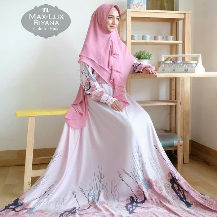 Gamis Syari Max-Lux Riyana PINK Premium