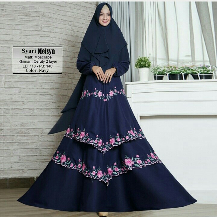 Gamis Syari Meisya Navy