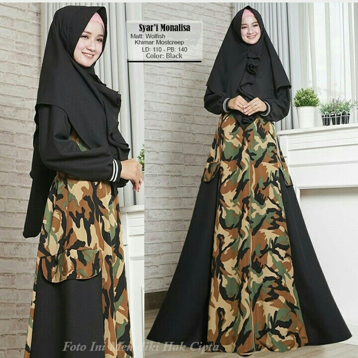 Gamis Syari Monalisa Black