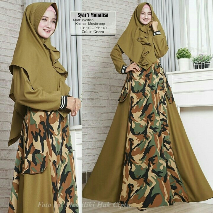 Gamis Syari Monalisa Green