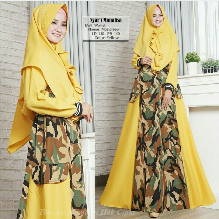 Gamis Syari Monalisa Yellow