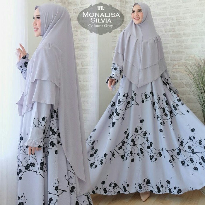 Gamis Syari Monsi GREY Premium