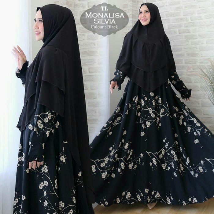 Gamis Syari Monsi HITAM Premium