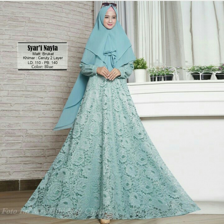 Gamis Syari Nayla Blue