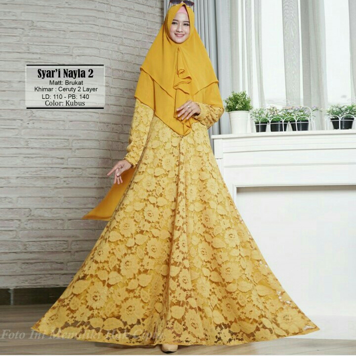 Gamis Syari Nayla Yellow