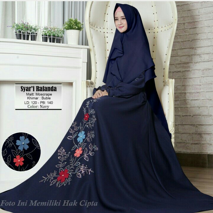 Gamis Syari Rafanda Navy