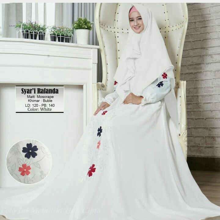 Gamis Syari Rafanda White