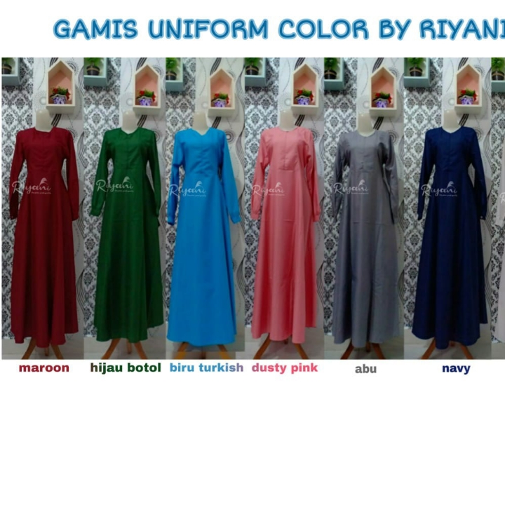 Gamis Uniform Bahan Toyobo Fodu By Riyani  2