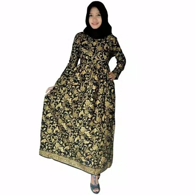 Gamis exlusive  batik prada kembang