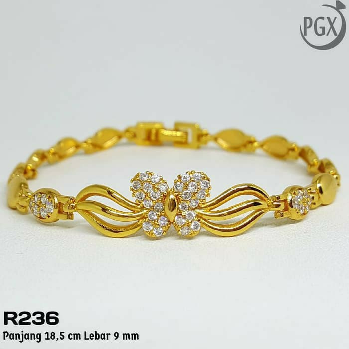 Gelang Berlian Mewah - Perhiasan Xuping Lapis Emas - R236