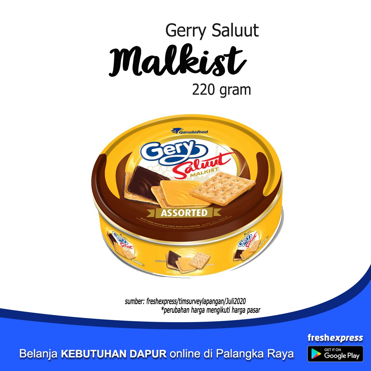 Gerry Salut Malkist Assorted 220 Gram