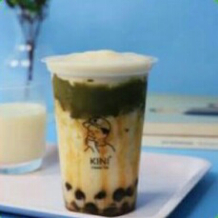 Greeb Tea Plus Boba Plus Oreo Plus Cheese