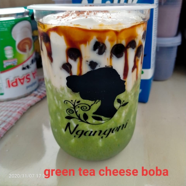 Green Tea Cheese Boba